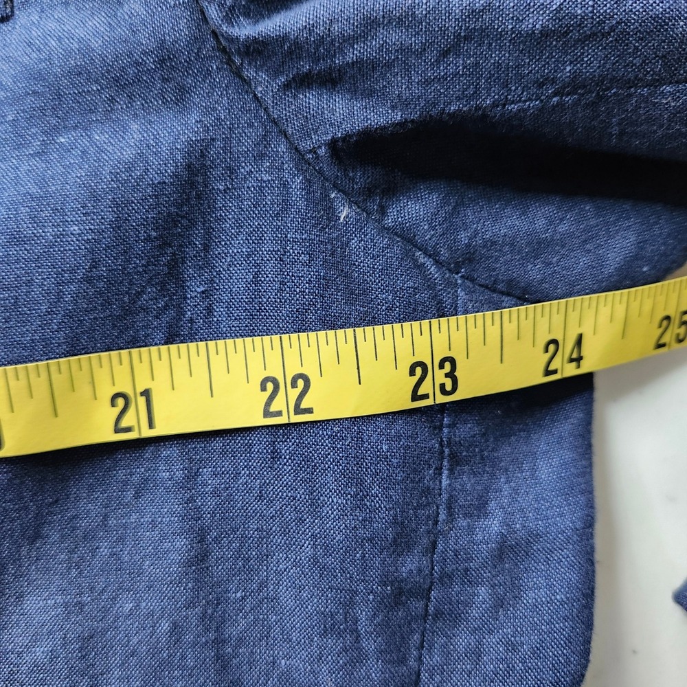 Tailorbyrd Collection Mens Navy Blue Cotton Linen Blend Blazer Sport Coat 44R - Picture 8 of 11